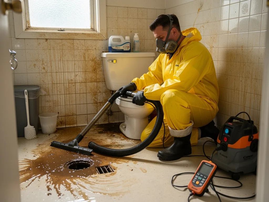 Toilet Overflow Cleanup